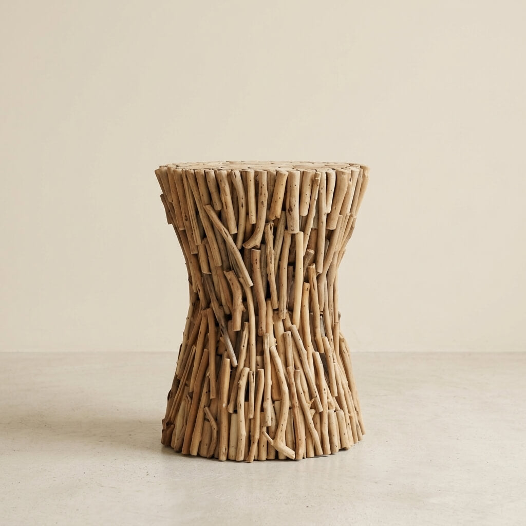 Handcrafted Natural Branch Side Table