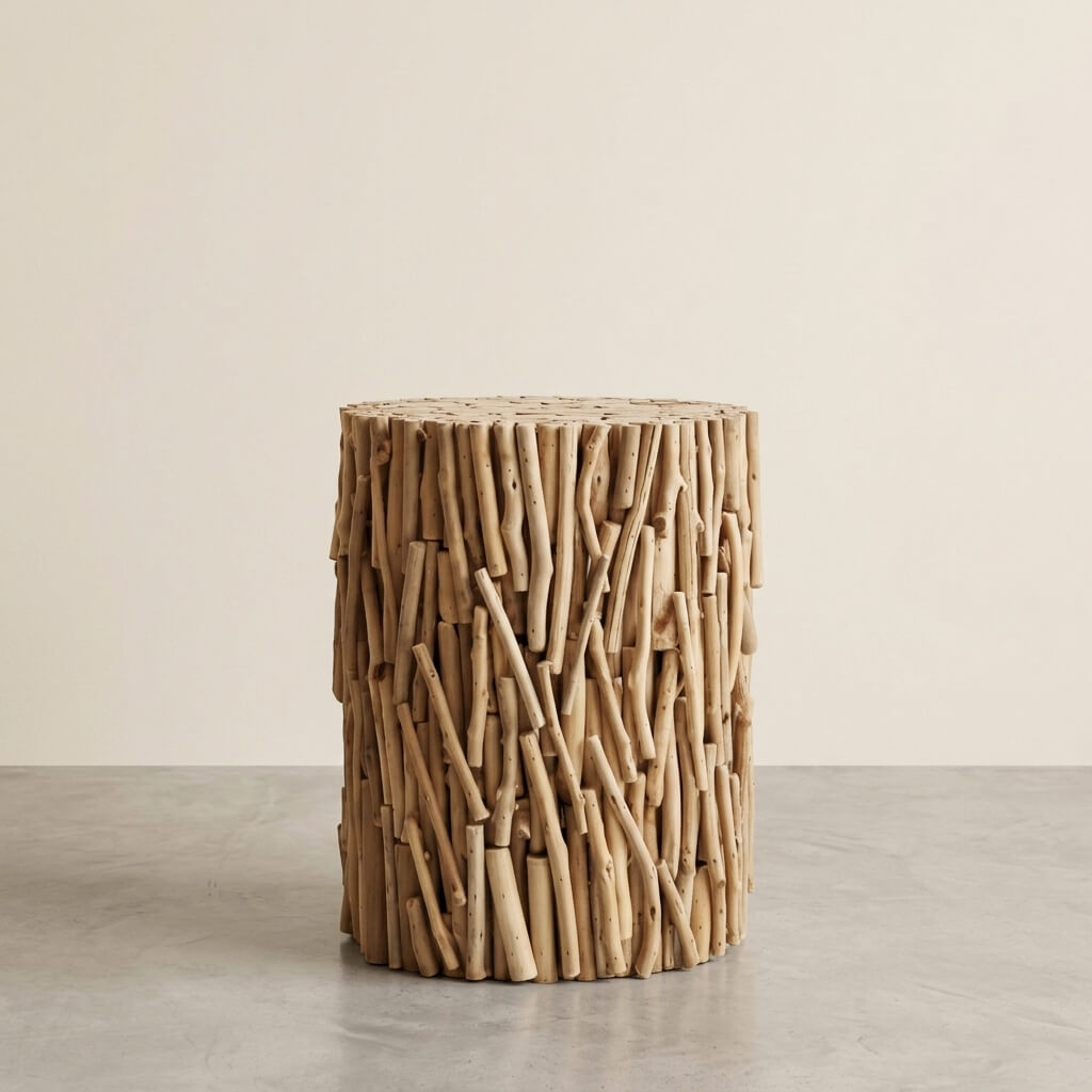 Handcrafted Natural Branch Side Table