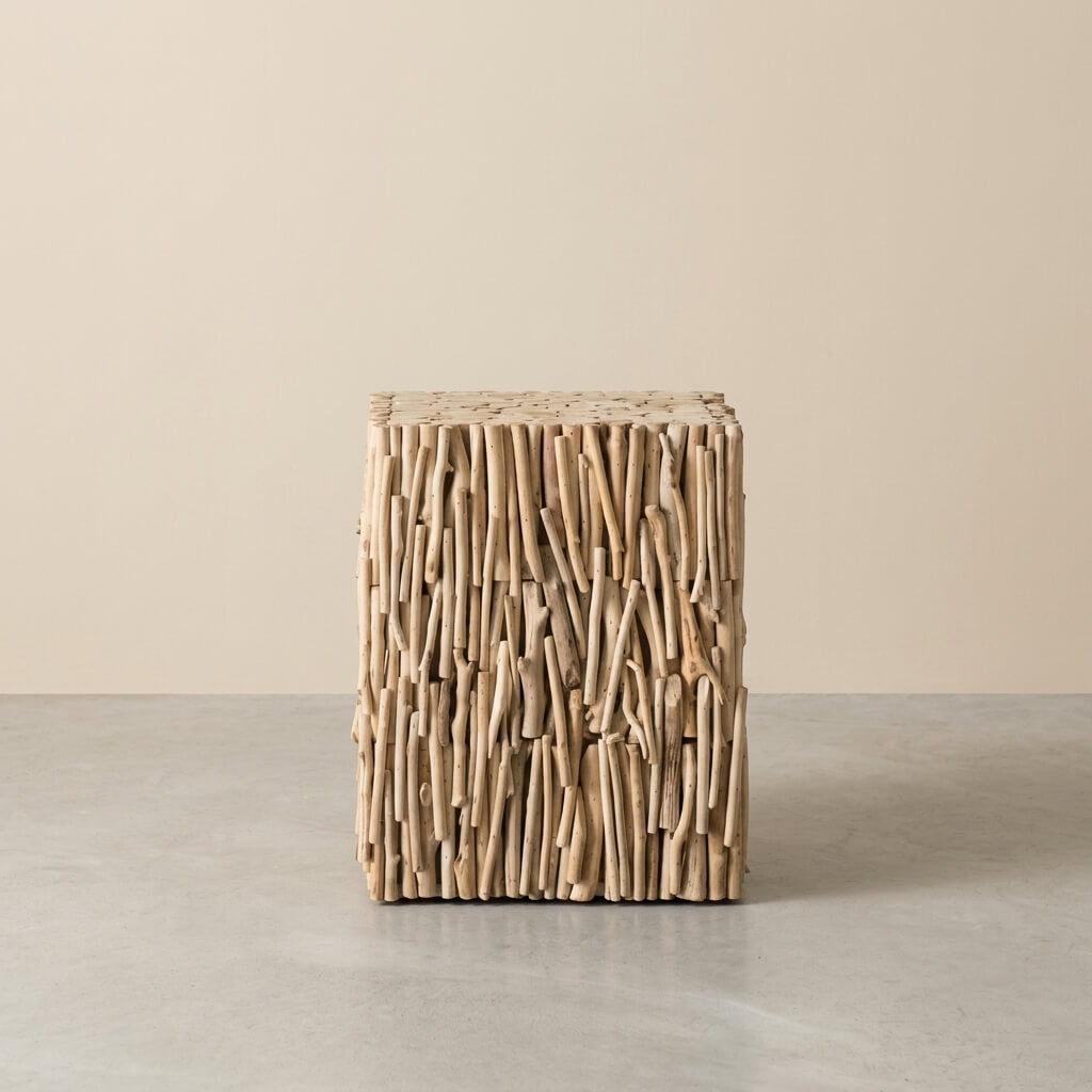 Handcrafted Natural Branch Side Table