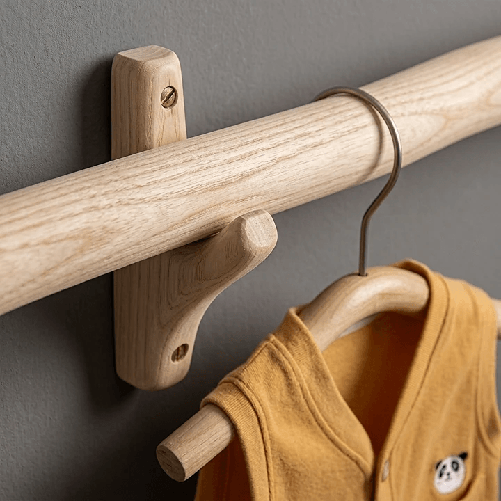 Natural Ash Wood Branch Clothing Rack