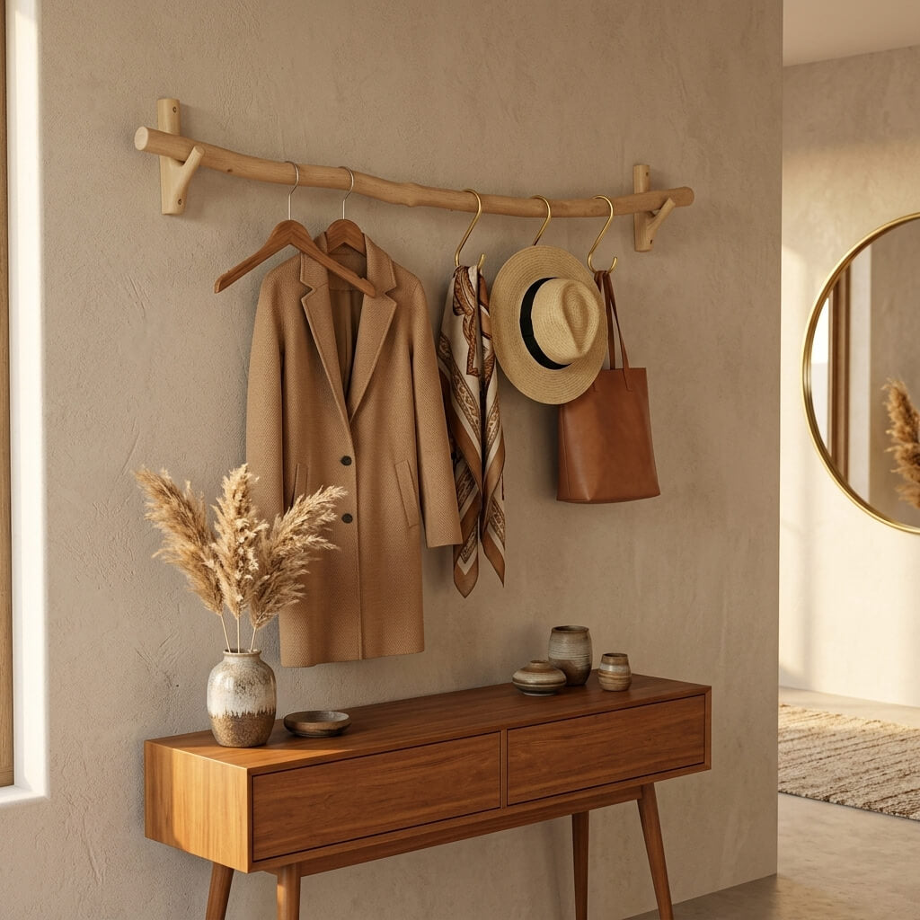 Natural Ash Wood Branch Clothing Rack