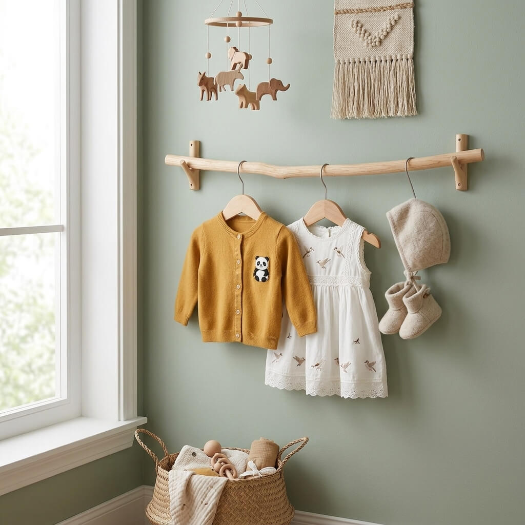 Natural Ash Wood Branch Clothing Rack