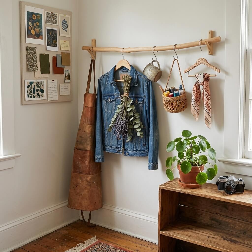 Natural Ash Wood Branch Clothing Rack