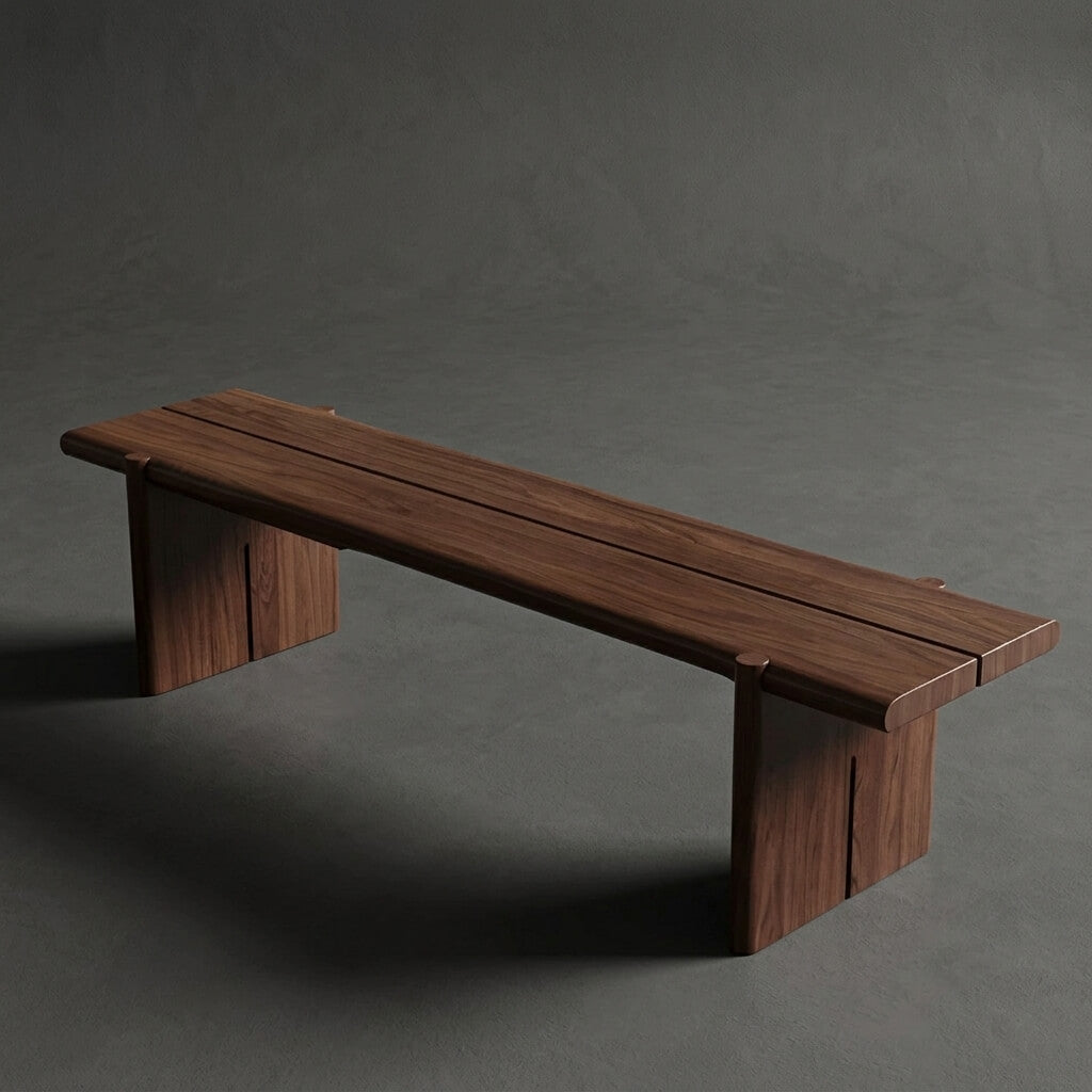 Nordic Solid Pine Wood Bench Thick Wood Hallway & Bedside Bench