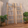 Rustic Natural Wood Blanket Ladder