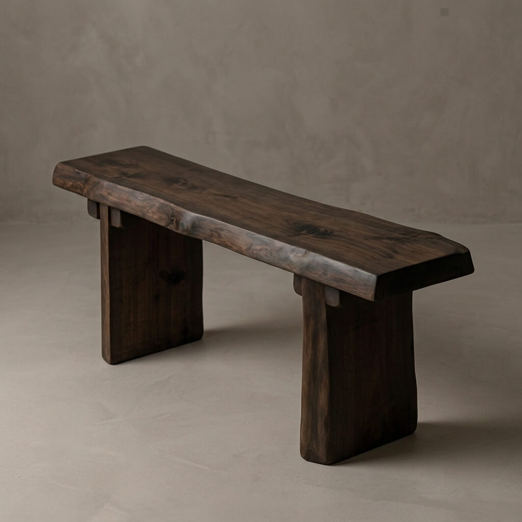 Rustic Solid Cypress Wood Bench