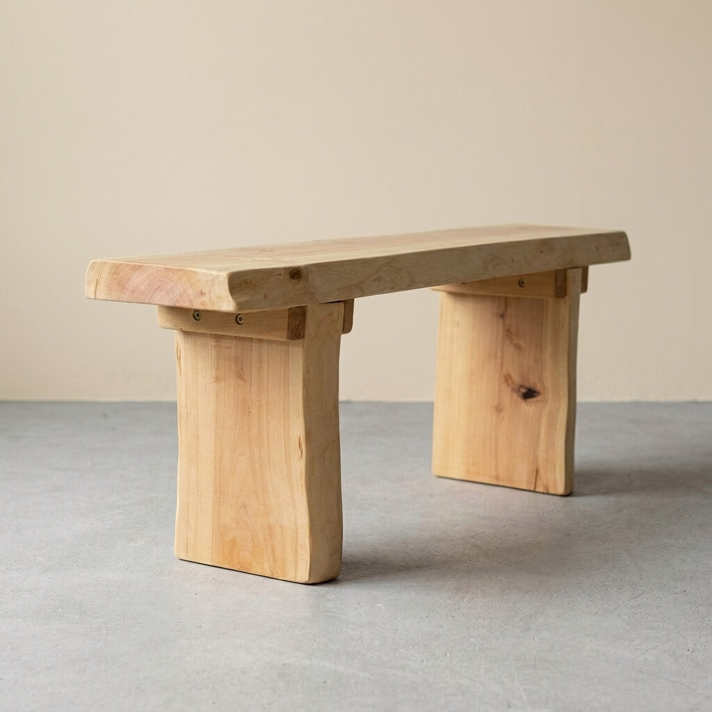 Rustic Solid Cypress Wood Bench