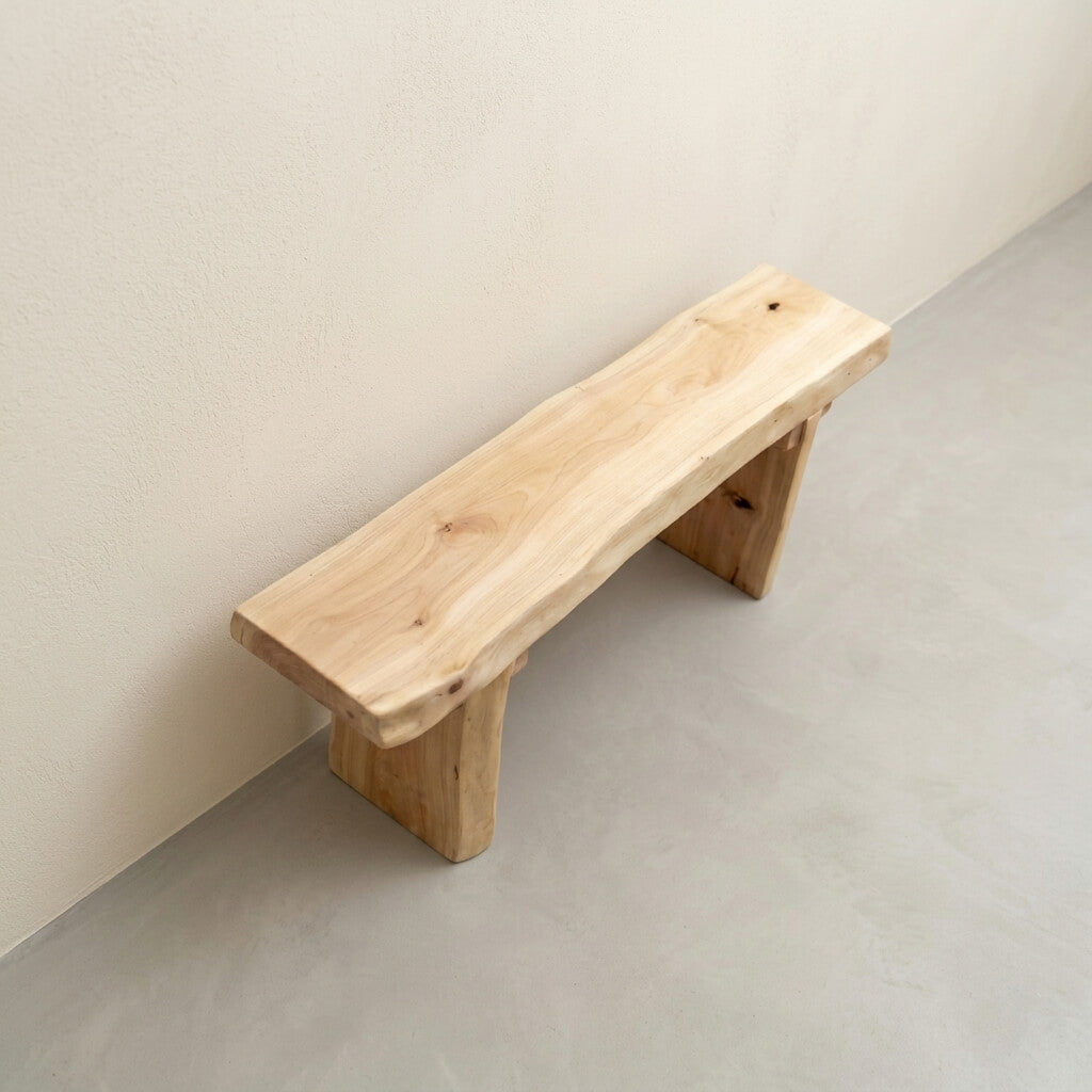 Rustic Solid Cypress Wood Bench