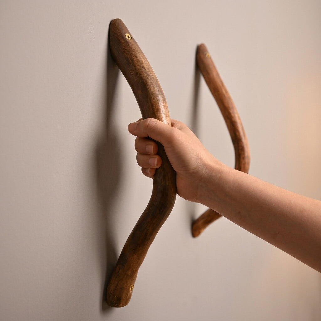 Rustic Solid Wood Branch Door Handle