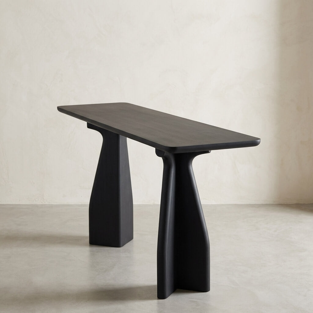 Scandi Minimalist Solid Wood Console Table