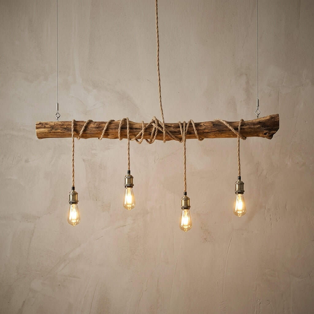 Wabi-Sabi Solid Wood Branch Chandelier