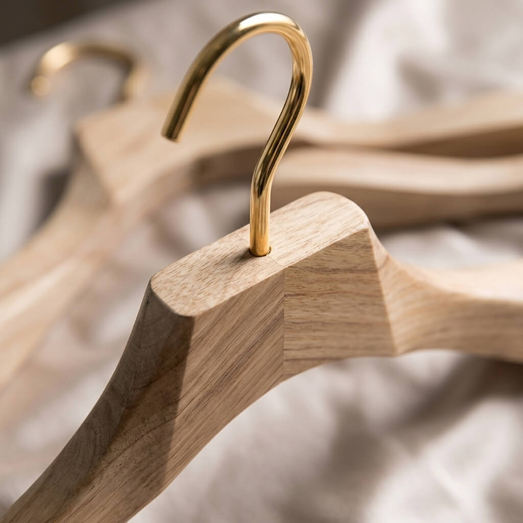 Natural Camphor Wood Wide Shoulder Hanger